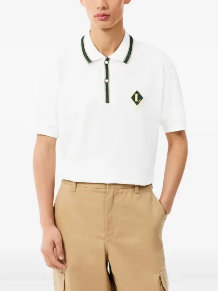 Tricou polo Lacoste alb