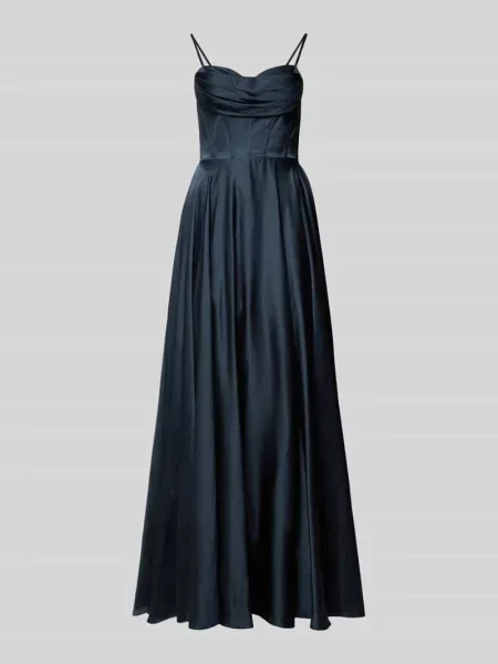 Sukienka wieczorowa z lejącym dekoltem Mascara granatowa