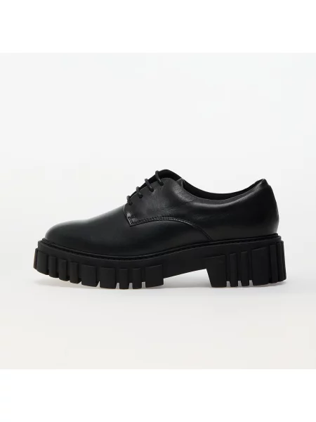 Oxford Clarks din țesătură twill negru