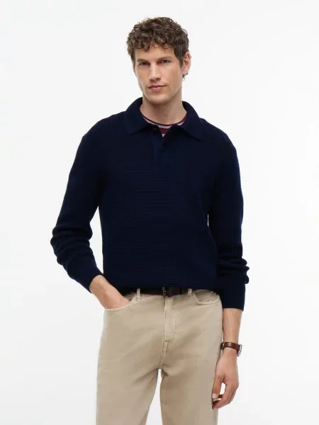 TOMMY HILFIGER Sveter námornícka modrá