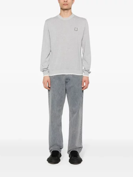 Megztas megztinis Maison Kitsuné pilka