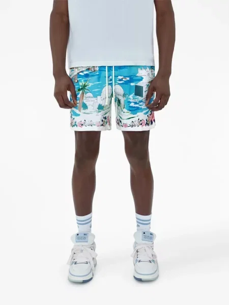 Slip de baie Amiri cu imagine albastru