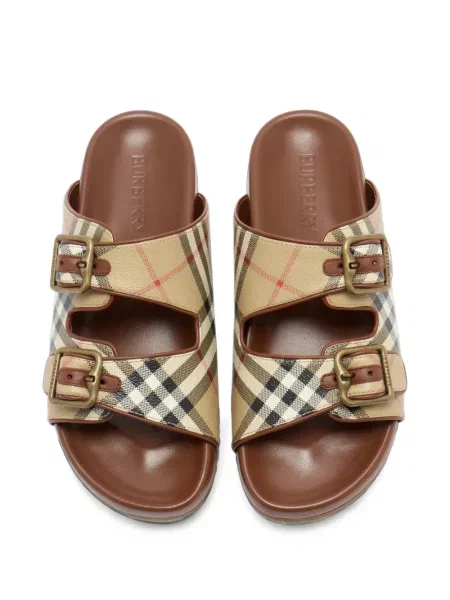 Sandale Burberry din piele în carouri