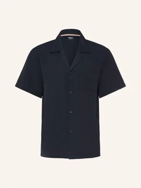 Boss Letní Košile Comfort Fit tmavě modrá