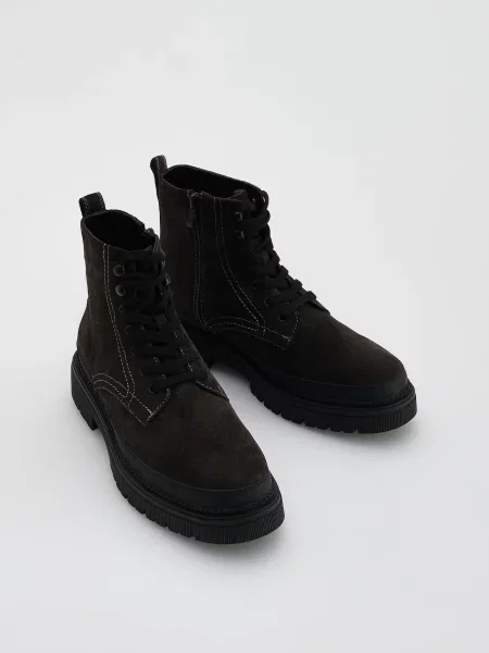 Замшевые ботинки Reserved серые