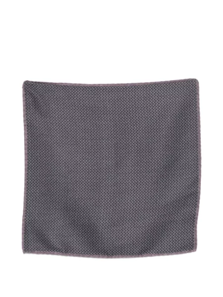 Fular Brunello Cucinelli cu model herringbone albastru