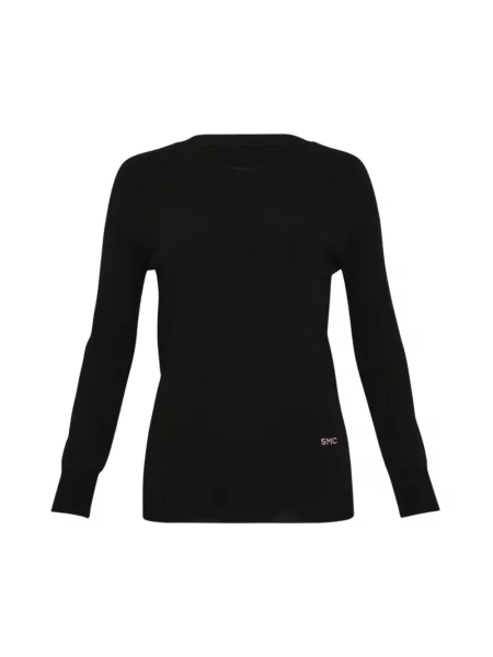Dzianinowy długi sweter Stella Mccartney z długim rękawem czarny