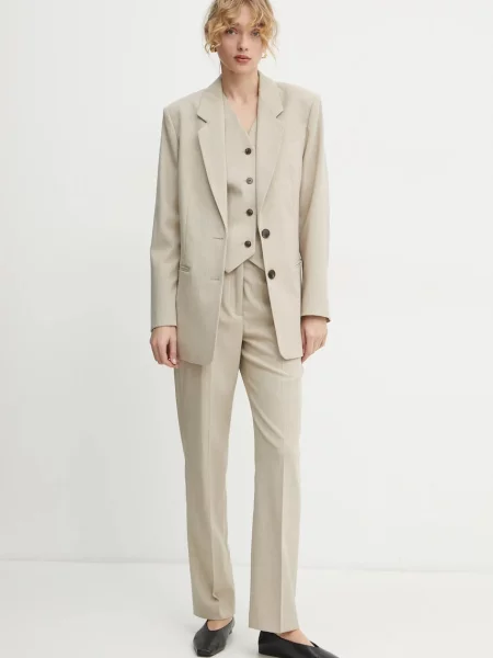 Піджак By Malene Birger OPHIE однобортний однотонний бежевий