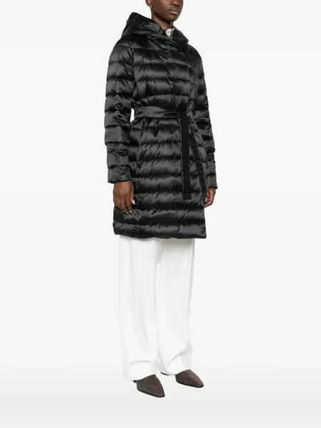 Palton Max Mara cu glugă negru