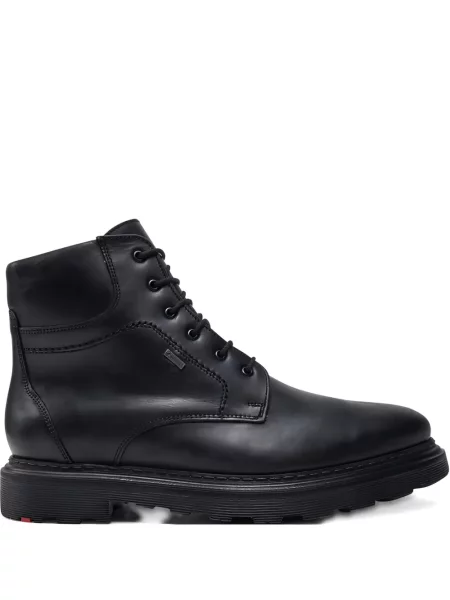 Botine Lloyd cu șireturi din piele negru
