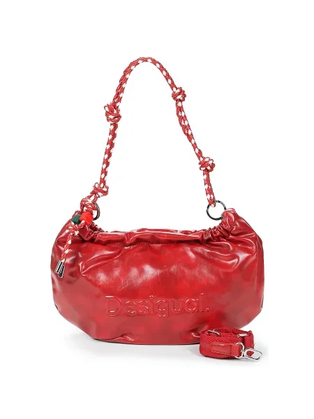 Crossbody torbica Desigual z avtogramom rdeča