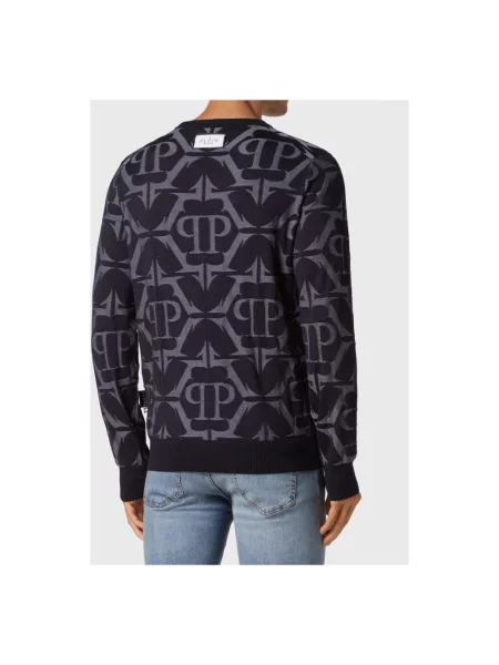 Sweter Philipp Plein wełniany niebieski