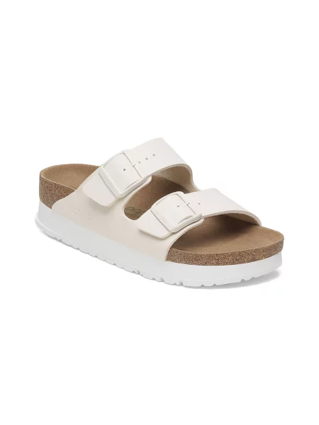 Birkenstock Arizona PAP Flex Platform Birko-Flor Narrow Fit Kobiety Sandały Birkenstock Krem Size: beżowe