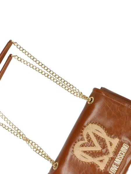 Torbica Love Moschino sa šiljcima smeđa
