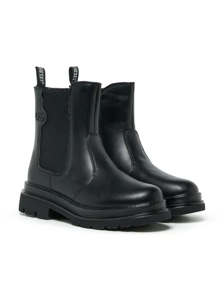Diesel ghete scurte cu platformă pentru copii D-VYNCOUN BOOTS negru