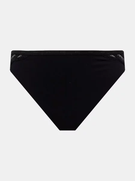 BOSS nohavičky dámske 3P LACE BRAZILIAN čierna