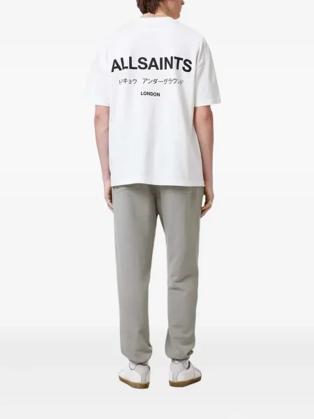 Pantaloni Allsaints cu broderie gri