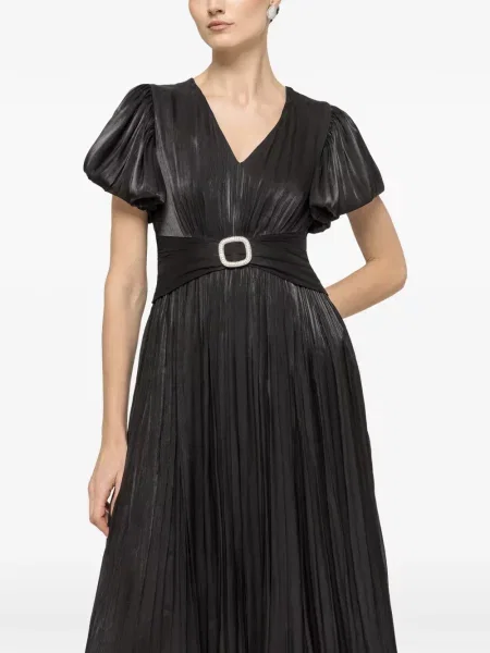 Rochie midi Nissa de cristal de costum negru