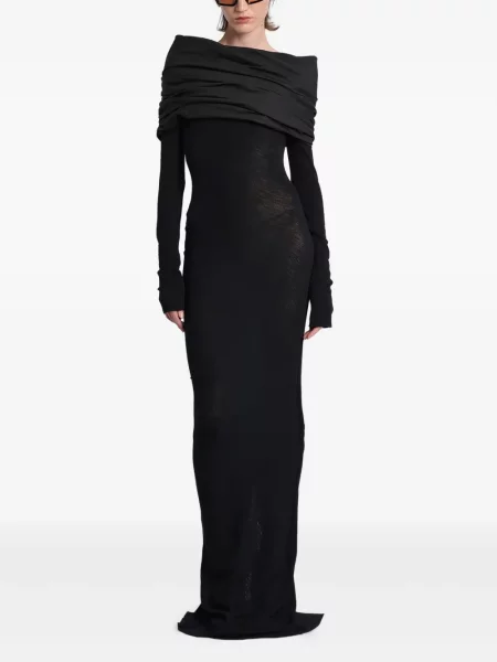 Rochie maxi Entire Studios drapată de costum negru