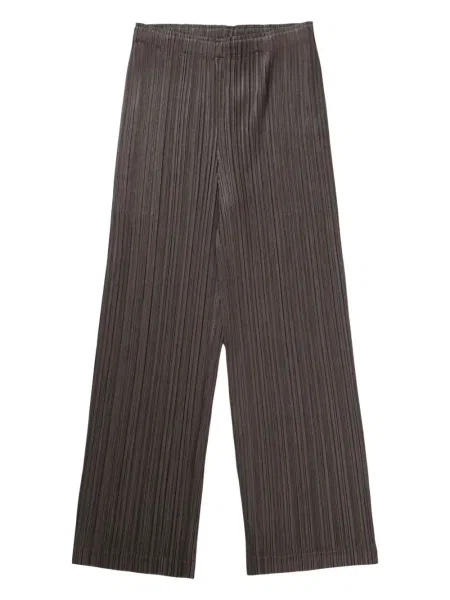 Pantaloni Pleats Please Issey Miyake plisate gri
