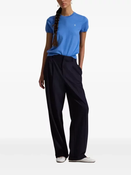 Polo Polo Ralph Lauren z twillu do kolan plisowane żółte