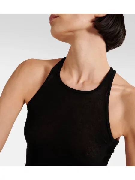 Rochie midi Rick Owens din jerseu până la genunchi de costum negru