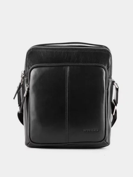 Кожаная сумка через плечо Leberdes черная