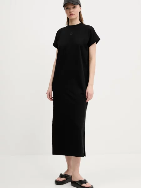 Hugo Blue rochie din maxi oversize negru