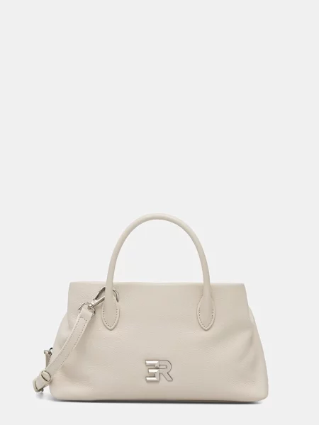 ERMANNO Firenze Torebka crossbody z imitacji skóry beżowa