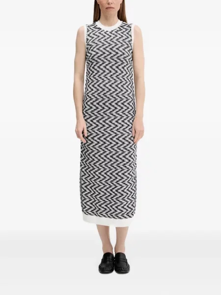 Rochie midi Barbour fără mâneci până la genunchi de costum negru