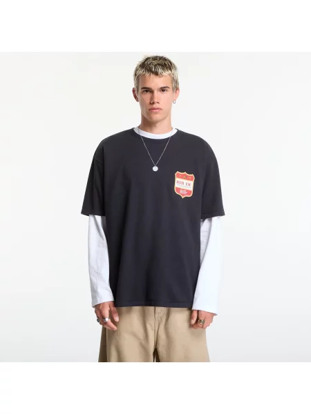 RHUDE tricou oversized din pentru bărbați negru