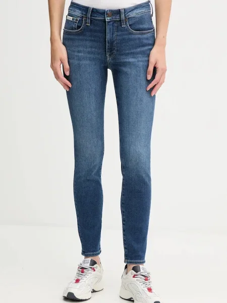 Дънки Calvin Klein Jeans тъмносиньо