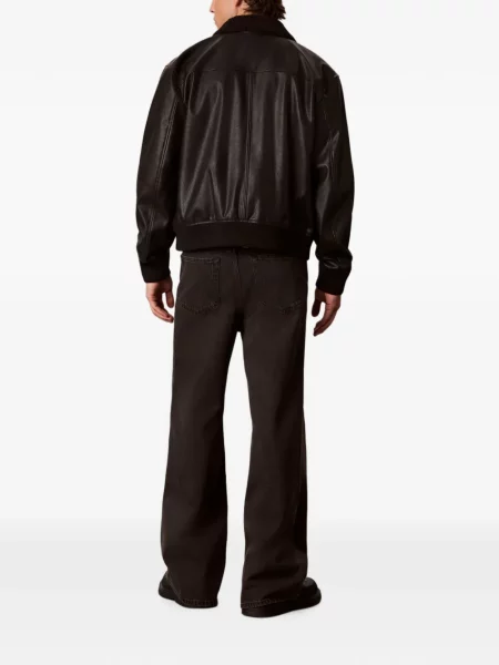 Blugi cu picior larg Calvin Klein negru