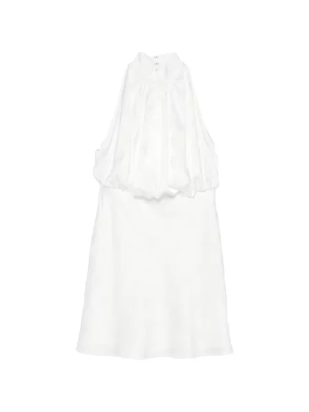 Mała sukienka mini Rotate Birger Christensen bez rękawów garniturowa biała