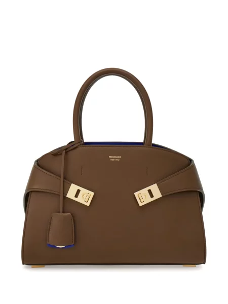 Geanta de piele Ferragamo din piele maro