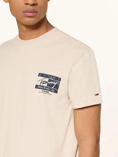 Tommy Jeans Tričko béžová
