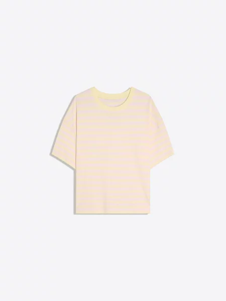 Bershka Tricou deschis / roz deschis galben