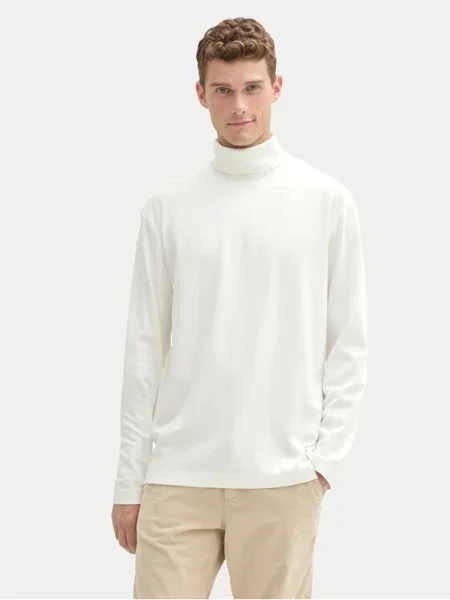 Tricou mânecă lungă Tom Tailor alb