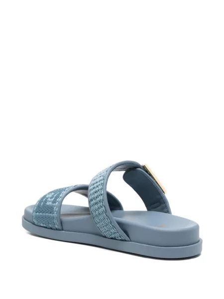 Sandale Fendi fără toc albastru