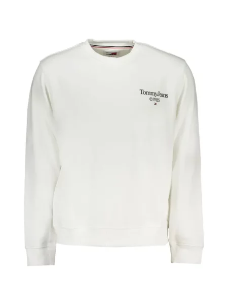 Hanorac crewneck Tommy Jeans cu imagine cu decolteu rotund alb