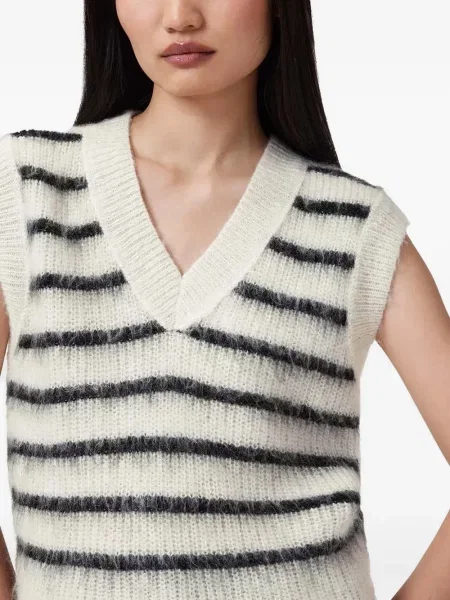 Vestă Allsaints cu dungi alb