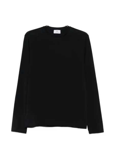 Lung tricou Magazzino Ricambi cu decolteu rotund negru