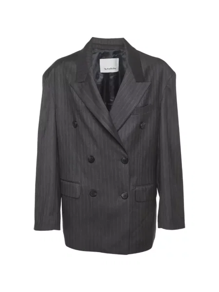Sacou The Frankie Shop cu două rânduri de nasturi gri