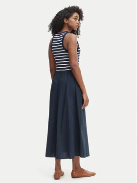 TOMMY HILFIGER Šaty tmavomodrá biela