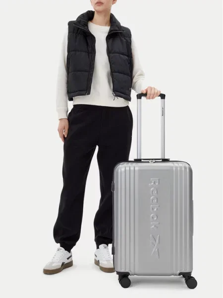 Reebok Μεσαία Βαλίτσα Ασημί
