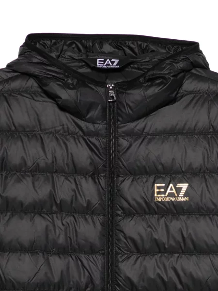 Geacă Ea7 Emporio Armani cu glugă negru