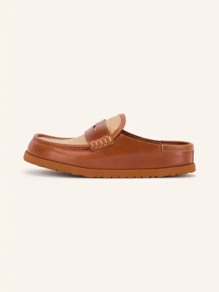 Birkenstock Mules Naples Wrapped Raffia / světle hnědá