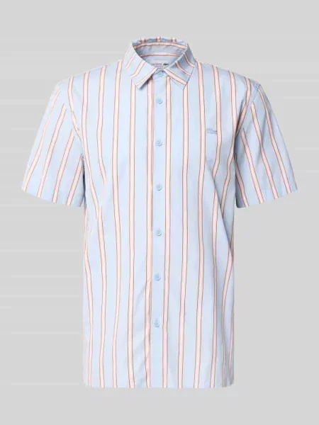 Koszula casualowa o kroju regular fit z czystej bawełny Lacoste błękitna