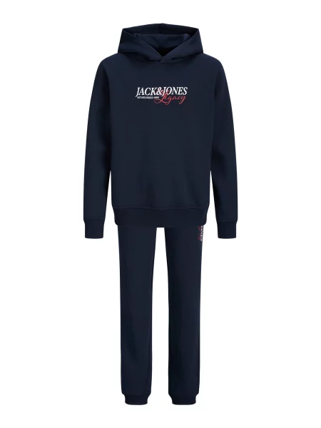 Jack & Jones Junior Trening JJJADE albastru noapte / roșu burgundy alb