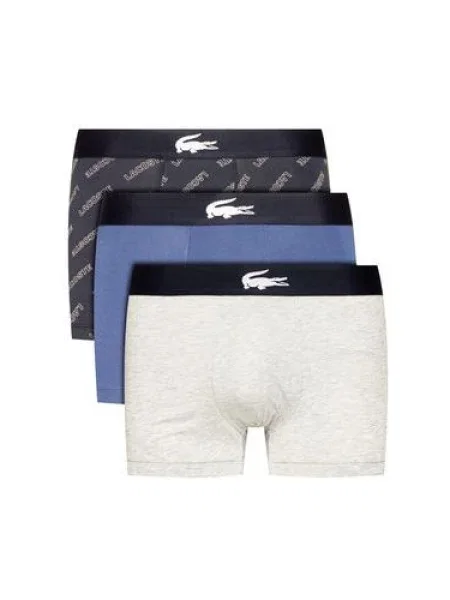 Lacoste Set 3 perechi de boxeri Colorat alb